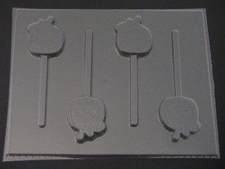 569sp Watermelon Head Chocolate Candy Lollipop Mold